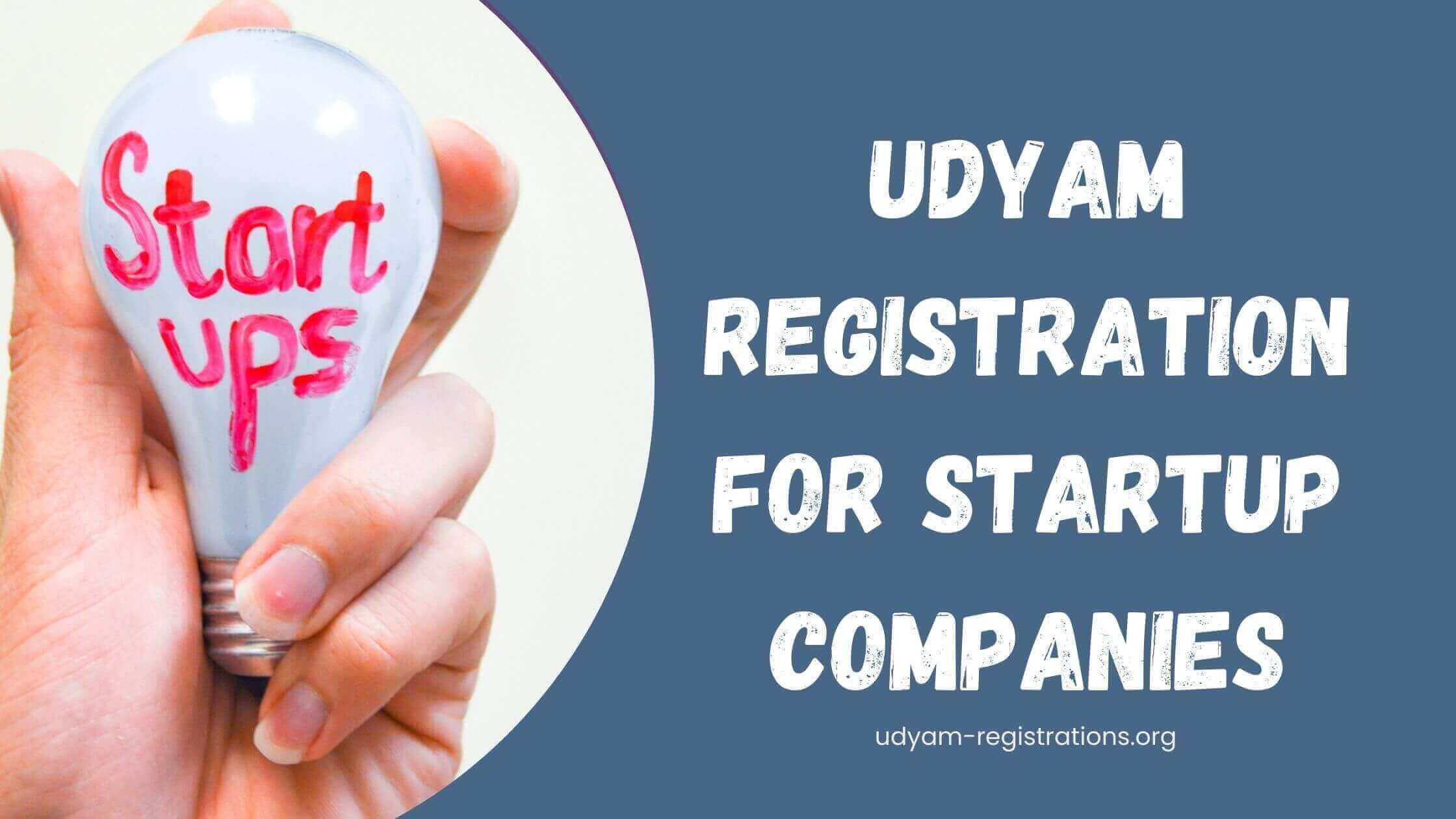 Udyam Registration for Startup Company